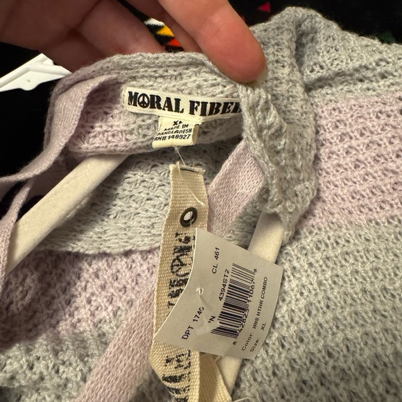 Moral Fiber Women's Light Gray Cowl Neck Sweater - Picture 1 of 3